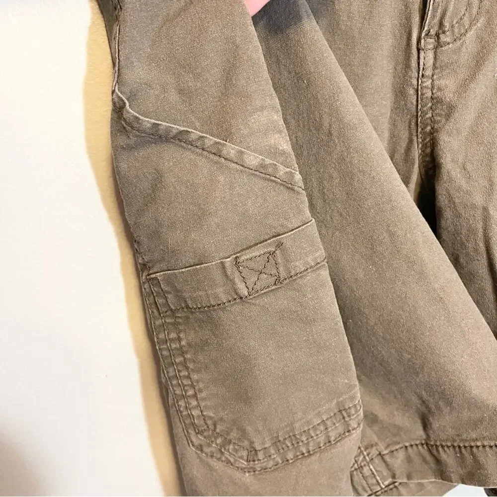 Copper & Oak Men's Green Flat Front Regular Fit Stretch Chino Shorts Size 40